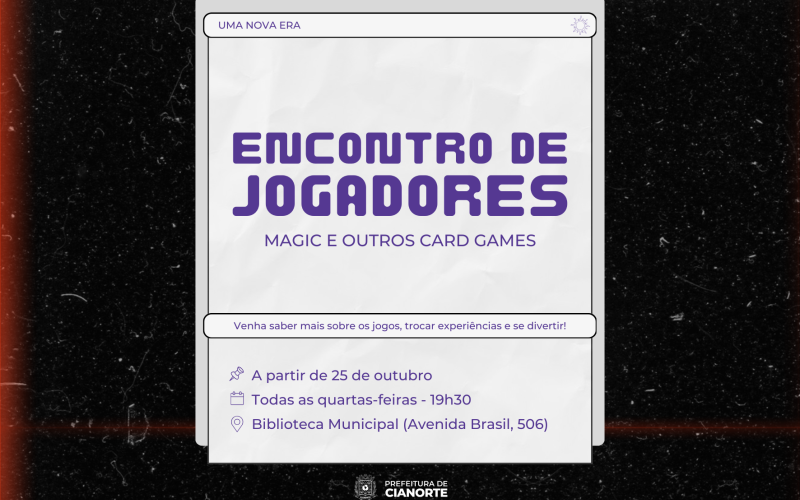 Secretaria de Cultura promove Encontro de Jogadores de Magic e outros card games