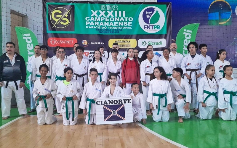 Cianortenses conquistam segundo lugar no XXXlll Campeonato Paranaense de Karatê Do Tradicional