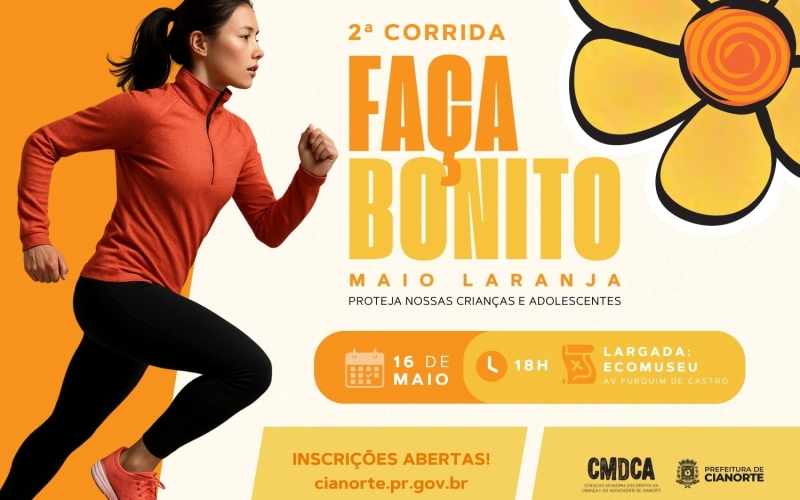 Abertas as inscrições para a 2ª Corrida Faça Bonito em combate ao abuso infantil