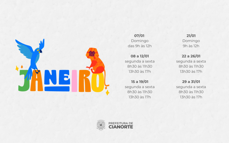 Em Cianorte, férias de janeiro têm programação ambiental