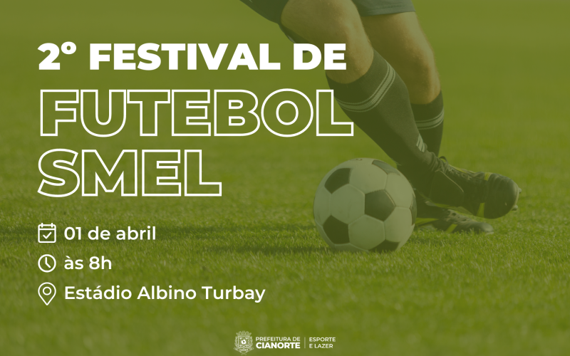 Festival reúne escolinhas de futebol neste sábado