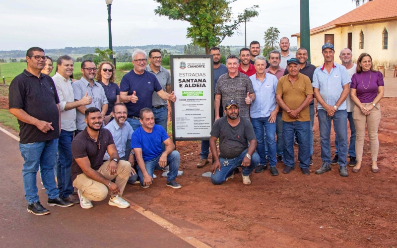 Cianorte celebra pavimentação e melhorias nas estradas Aldeia e Santana