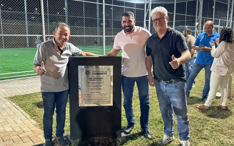 Prefeitura de Cianorte inaugura o Meu Campinho Morada do Sol