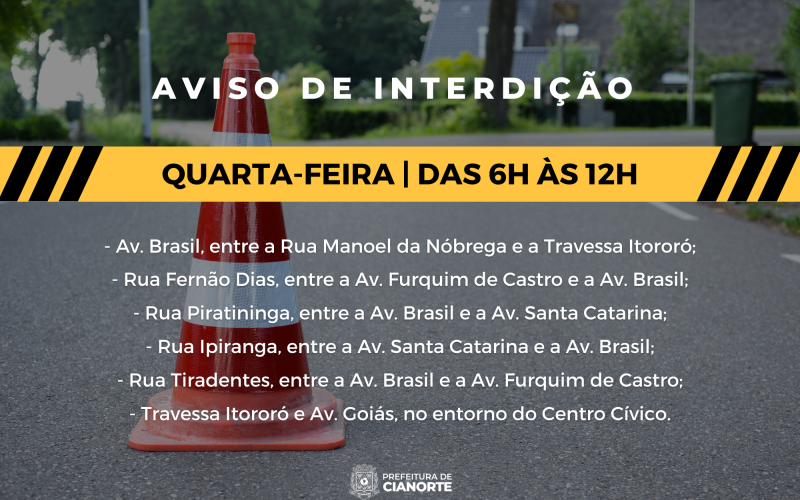 Entorno da Prefeitura tem trechos interditados para desfile de 7 de Setembro
