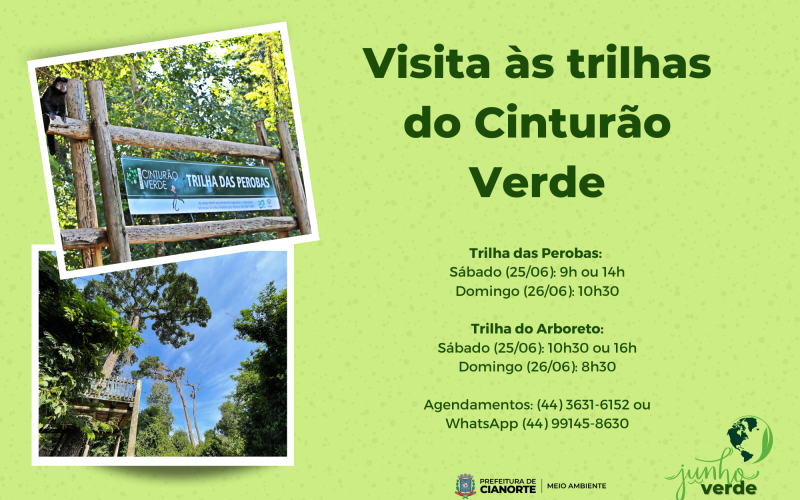 Final de semana tem visita às trilhas do Cinturão Verde