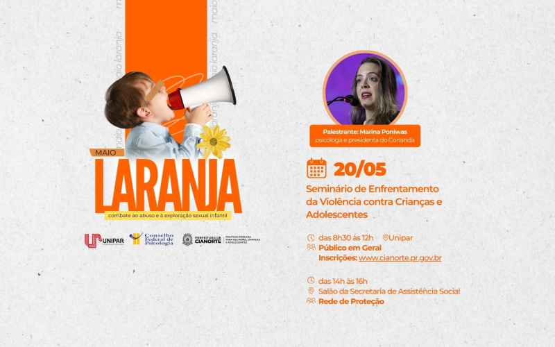 Vem aí o Seminário de Enfrentamento da Violência contra Crianças e Adolescentes