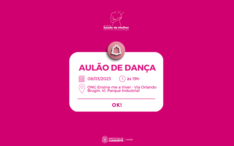 Aulão de Dança marca comemorações do Dia Internacional da Mulher