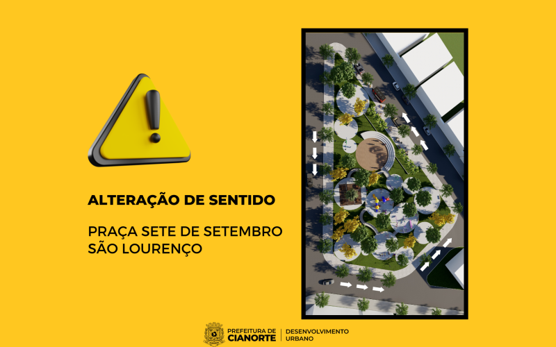 Em São Lourenço, Praça 7 de Setembro tem mudança de sentido no trânsito