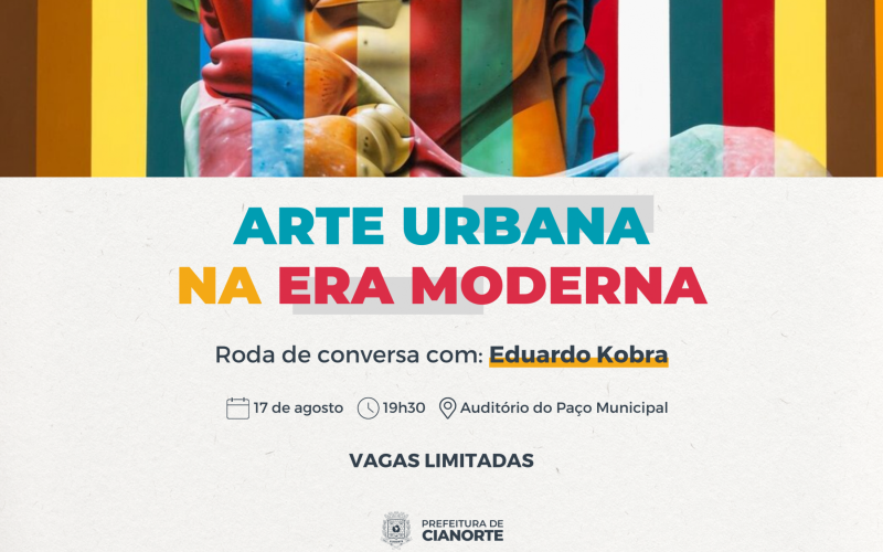 Quinta-feira tem roda de conversa com Eduardo Kobra em Cianorte