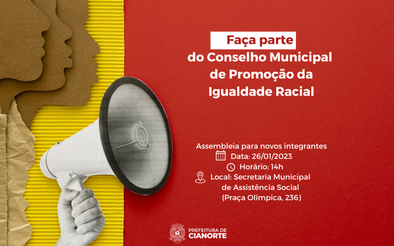 Conselho de Promoção da Igualdade Racial convoca interessados em compor o órgão