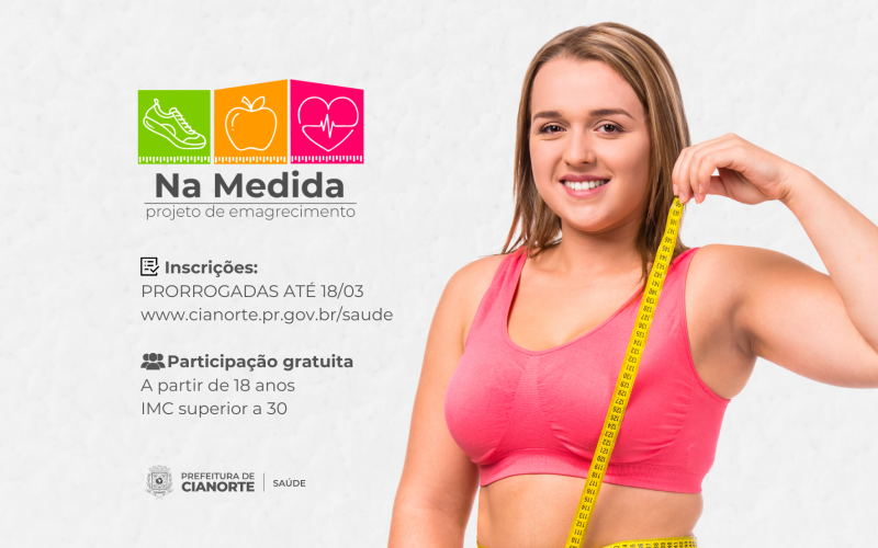 Projeto de emagrecimento saudável tem inscrições prorrogadas até segunda-feira