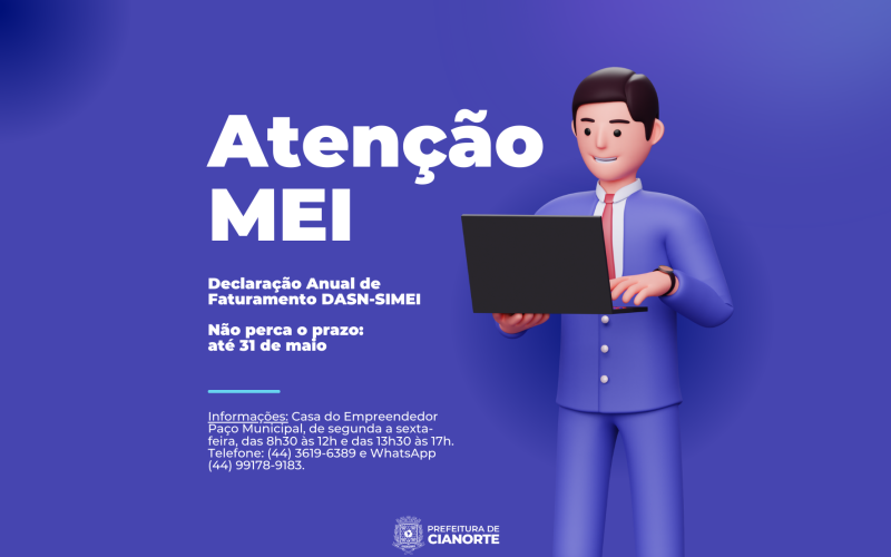 MEI deve enviar declaração anual até 31 de maio