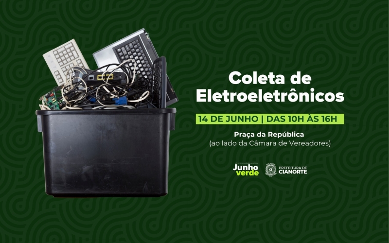 Sábado tem coleta de eletroeletrônicos