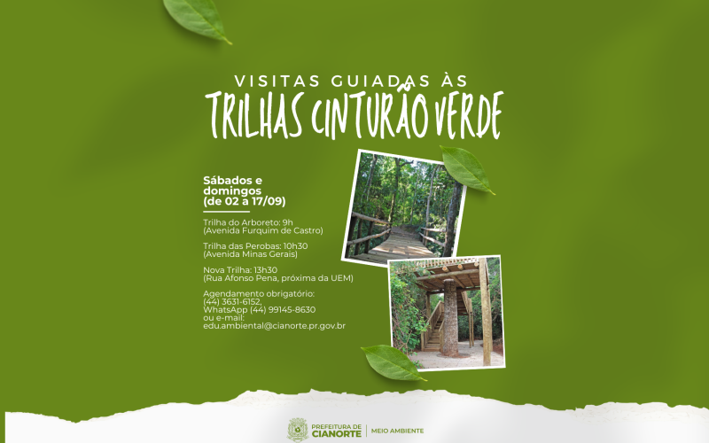 Trilhas do Parque Cinturão Verde abrem nesse fim de semana