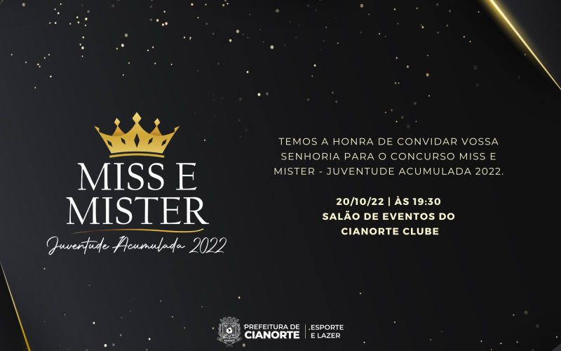Concurso Miss e Mister do Juventude Acumulada acontece nesta quinta-feira