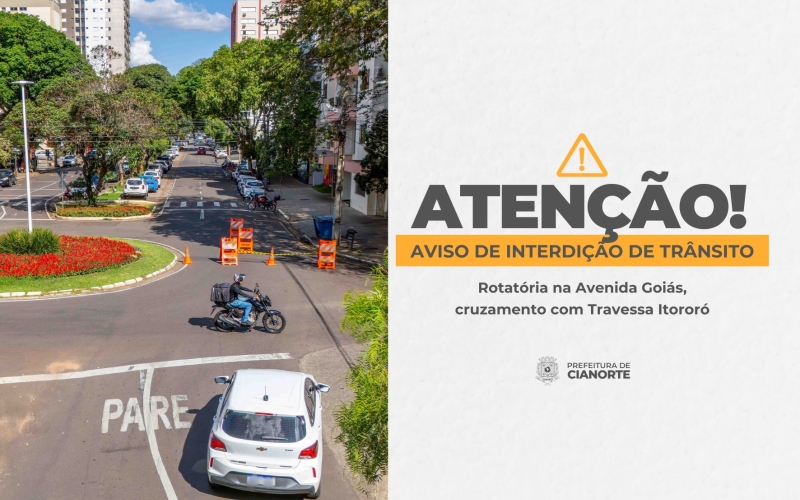 INTERDIÇÃO DE TRÂNSITO - AV. GOIÁS