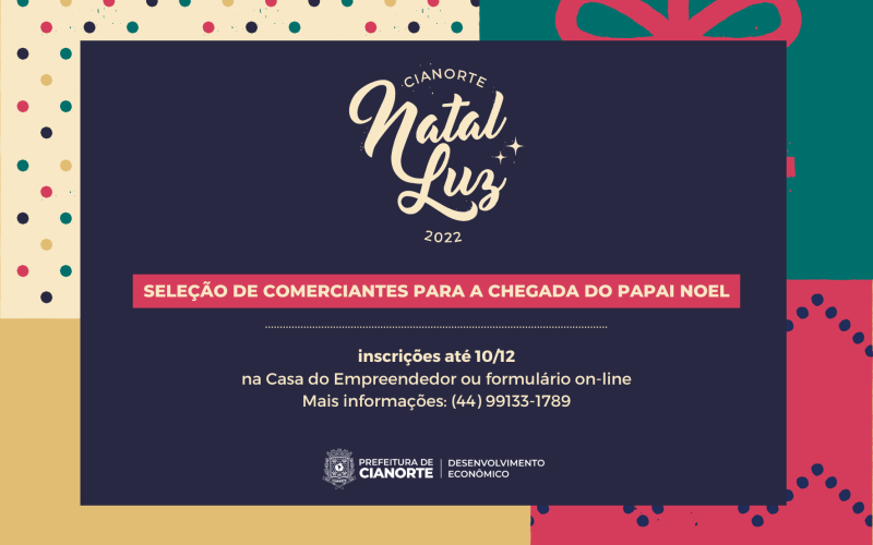 Prefeitura seleciona comerciantes para a Chegada do Papai Noel