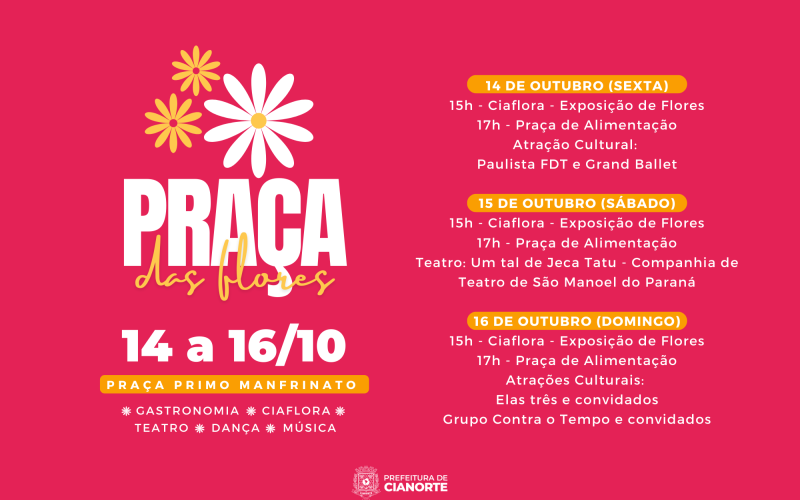 Praça das Flores acontece neste final de semana