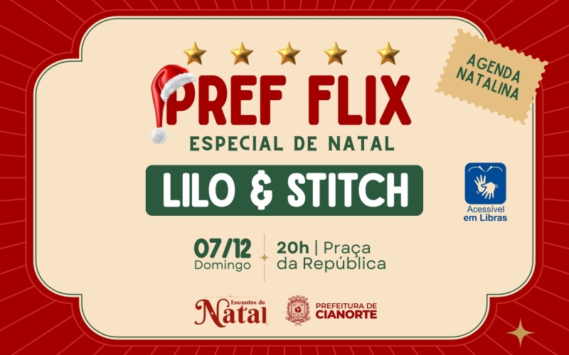 Pref Flix Especial de Natal exibe “Lilo e Stitch” neste domingo