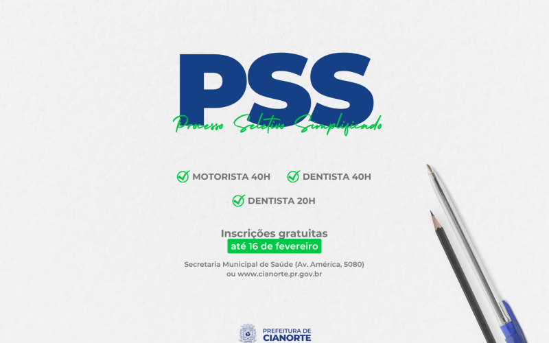 Estão abertas as inscrições para PSS da Saúde