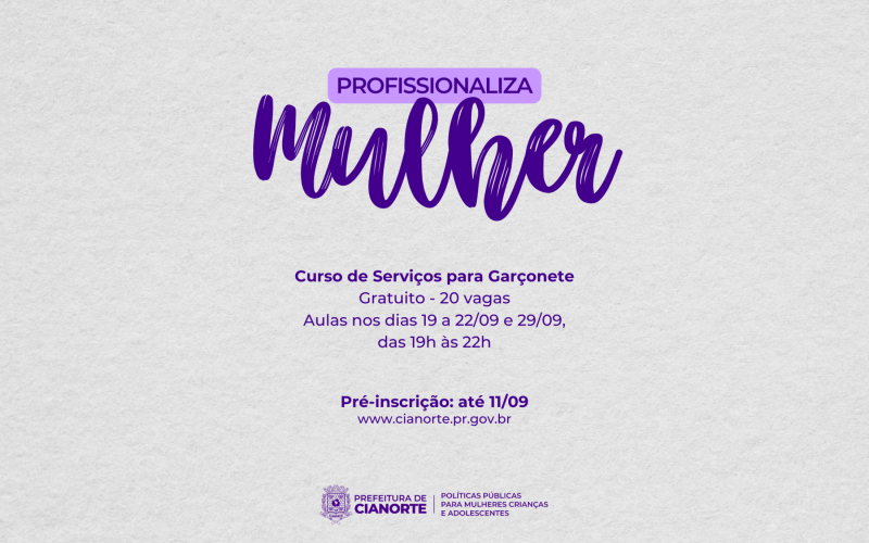 Pré-inscrições em curso gratuito de garçonete terminam nesta segunda
