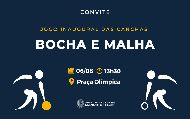 Jogo inaugural marca revitalização das canchas de bocha e malha neste sábado