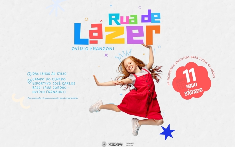 Conjunto Ovídio Franzoni recebe Rua de Lazer neste sábado