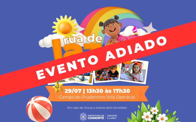 Rua de Lazer na Vila Operária é adiada por causa do tempo