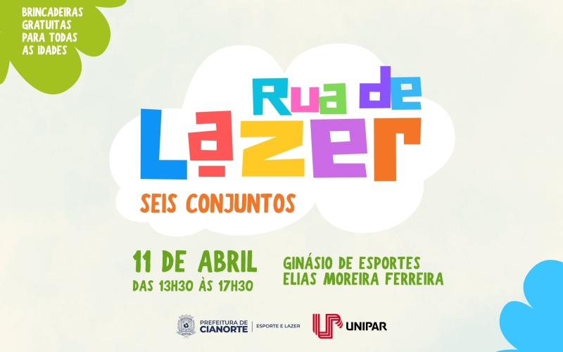  Seis Conjuntos recebe Rua de Lazer neste sábado