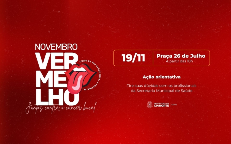 Novembro Vermelho: Dentistas de Cianorte promovem ação orientativa contra o câncer bucal