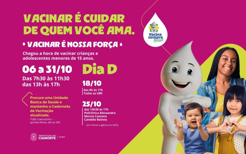 Tem início a Campanha de Atualização da Caderneta de Vacinação 