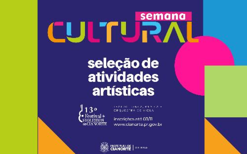 Inscrições de artistas na Semana Cultural e Festival de Violeiros terminam nesta quinta-feira