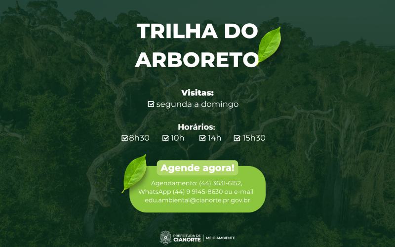 Trilha do Arboreto abre para visitas agendadas