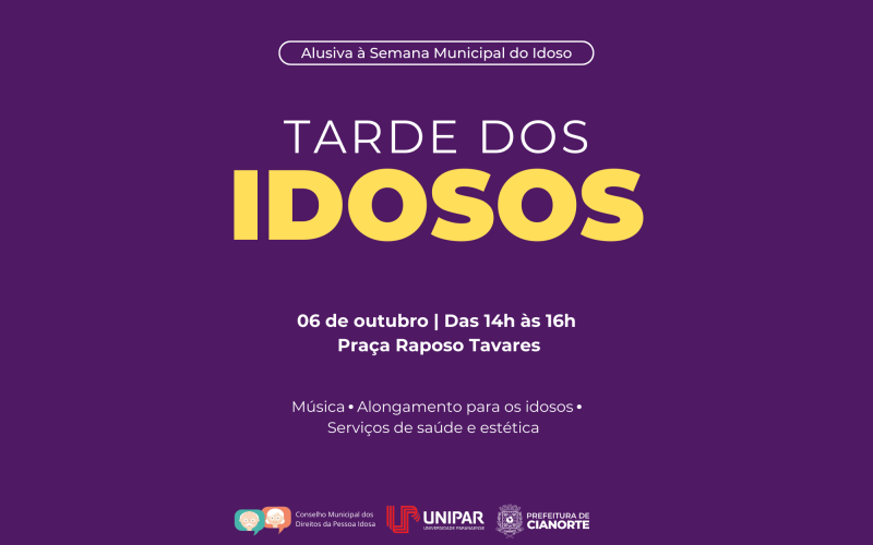 Idosos têm programação especial nesta quinta-feira