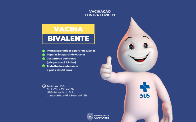 Vacinação bivalente chega aos trabalhadores da saúde a partir dos 35 anos