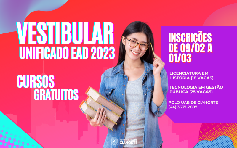 Cianorte é contemplada com Licenciatura em História e Tecnologia em Gestão Pública